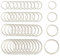 40 Stück Schlüsselringe Ø 25mm, 28mm, 33mm, 35mm, Multifunktionalen Runden Flachen Schlüsselanhänger Ringe aus Metall, Flache Schlüsselringe Split Ring für Auto, Taschenanhänger, DIY (Silber)