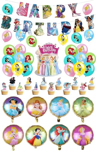 Prinzessinen Deko Geburtstag Prinzessinnen Geburtstagsdeko Princess Geburtstag Deko Prinzessin Geburtstag Luftballons Princess Luftballons Deko Princess Kuchen Topper Princess Geburtstag Banner