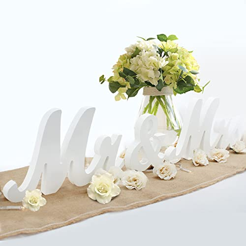 Mr & Mrs Deko Hochzeit, Vintage Mr. Mrs Briefe für Dessert Tisch Mr. und Mrs Stand Zeichen Hochzeit Mittelstücke Home Decor Paare Geschenke (M)