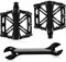 2 Stück Pedale Fahrrad 9/16 - Aluminium Legierung MTB Fahrradpedale mit Schraubenschlüssel - Anti-Rutsch Fahrrad Pedale Set für Mountainbike, BMX und MTB Fahrrad