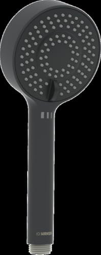 HANSA HANSABASICJET Handbrause, Anti-Kalk-Technik, Durchmesser 95 mm, Eco-Durchfluss, 3-strahlig, 4463030033, Farbe: Matt-Schwarz
