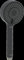HANSA HANSABASICJET Handbrause, Anti-Kalk-Technik, Durchmesser 95 mm, Eco-Durchfluss, 3-strahlig, 4463030033, Farbe: Matt-Schwarz