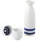 Mino Ware Janome Juego de botella de sake japonés (Tokkuri) y 2 tazas (Ochoko)