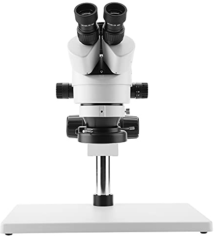 Microscopio estéreo con zoom trinocular, microscopio de aumento 3,5X-90X Oculares WF10X/20 mm accesorio de microscopio 100-240 V, lente de zoom (enchufe UE)