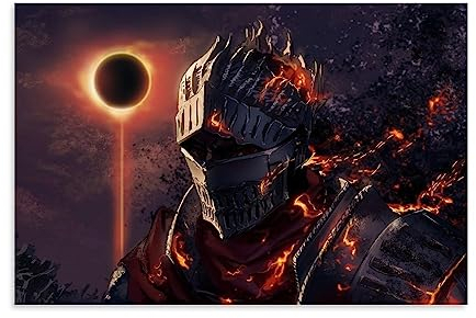 ELedvb Dark Souls Spieltapete, Leinwand-Poster, dekoratives Gemälde, Leinwand-Wandposter und Kunstdruck, modernes Familienschlafzimmer-Dekor-Poster, 60 x 90 cm