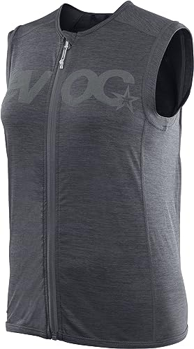 EVOC PROTECTOR VEST WOMEN, Protektorenweste (LITESHIELD FLEX Rückenprotektor, S.LEISURE Stretch-Material, AIRO FLEX Hüftgurt, maschinenwaschbar, Größe: L), Carbongrau