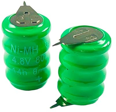 Batteria ACCUS 80 Mah 4,8 V Ni-MH 8 mA ricaricabile con pasta pin da saldare (1804)