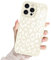 iPhone 15 Pro Max Case Cover for Girls Women, Cute Leopard Print Pattern Design Phone Case Soft Slim Silicone Camera Protection Shockproof Bumper Cover for iPhone 15 Pro Max - White