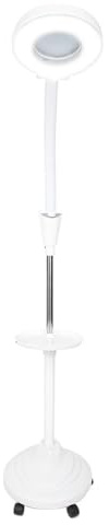 LED-Kaltlicht-Stehlampe mit Lupe, Höhenverstellbar Beauty-Tools-Tablett Stabile Basis 8-fache Vergrößerung 120 LED-Perlen für Tattoo Beauty Heimbeleuchtung