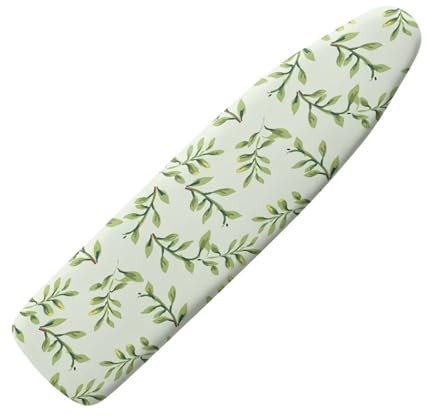 HOWILATH Green Leaves Ironing Board Cover 145 x 45cm, Ironing Covers Replaceable Universal Stretch Sleeve, Non-slip Iron Board Cover with Elastic Edges-2XL