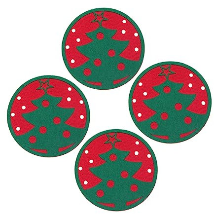 NAMOARLY Weihnachtsbaum 4 Nicht Matten Hitzebeständigkeit Grün Für Tisch