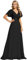 Ever-Pretty Robe de Soirée en Double V-col et Manches Courtes Vert Clair Rose 40