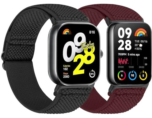SOiiKE Bracelet Compatible avec Xiaomi Redmi Watch 5/Xiaomi Redmi Watch 4/Xiaomi Smart Band 9 Pro/Xiaomi Smart Band 8 Pro, Bracelet en Nylon Élastique Sport pour Femmes Hommes