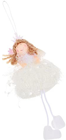 IMIKEYA 3 STK Engel-Mädchen-Anhänger Weihnachtsanhänger gefülltes Faultier Plüschtier Weihnachtspuppe hängen weihnachtsdeko weihnachtsengel Dolls Engel Schmuck Christbaumschmuck Stoff Weiß