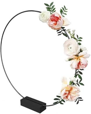 Kranzringe aus Metall zum Basteln, Kreisaufsätze für Tische, Tischdekorationen Metall-Blumen-Reifen-Mittelstück, Dekorativer Blumen-Reifenaufsatz aus Metall für Weihnachtstürkränze, Hochzeiten