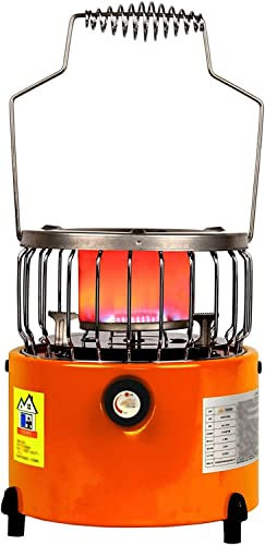Radiateurs De Terrasse Chauffage Portatif Extérieur, avec Poignée, Poêle À Rôtir Au Gaz Liquéfié, 21,5 X 18,5 Cm, Chauffage Au Gaz, for L'extérieur De La Maison, 2 KW, Orange