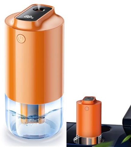 Sirseon Humidificadores de niebla fría, pequeños humidificadores para dormitorio | Humidificador de coche con batería recargable | Humidificador compacto de escritorio para habitación pequeña, para el