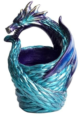 Dekoratives Blumengefäß für Zuhause – eleganter Tisch-Blumenhalter, Blumenbehälter mit Drachen- | Dekorative Drachen-Blumenvase, Drachen-Blumenvase, Bauernhaus-Dekorative Vase für Wohnzimmer