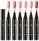 6 Pcs Nail Varnish Pens Nail Pens 8ml/Pc 3 in 1 Nail Polish Set One Step Nail Varnish Pens,Nail Pens Polish Nail Varnish Pens for Real Nails Color Diy Creative Nail Art Phototherapy Suitable for Girls