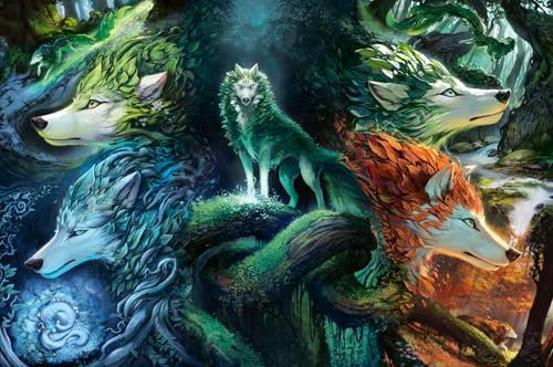 Ravensburger Puzzle 12001423 - Das Flüstern des Waldes - 7000 Teile Wölfe-Puzzle für Puzzle-Profis und Fantasy-Fans ab 14 Jahren