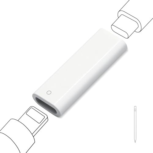 LUIRSAY Convertisseur de chargeur, adaptateur Bluetooth USB-C, pour iPad 11 10e génération, prise USB-C vers connecteur Lightning, adaptateur de charge pour Apple Pencil 1 et iPad 11 10ème génération