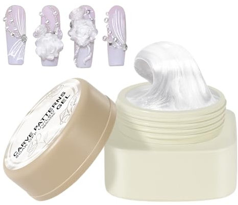 Gel de sculpture d'ongles 3D - Colle laquée sans lavage - Pour salons de manucure - Gel d'extension d'ongles durs 3D - Solide - Facile à sécher - 5G - Multifonctionnel - Blanc