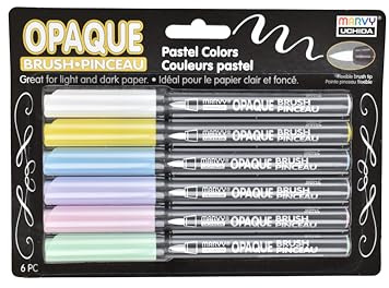 Uchida Opaque Brush Tip, Pastel Set