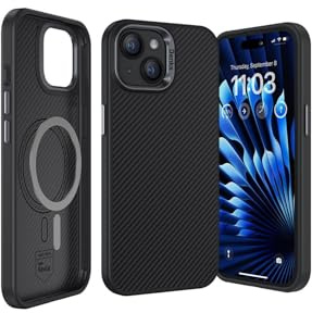 Plus kompatible Hülle für iPhone 15 mit Magsafe Kohlefaser Ladefunktion Benks Hybrid ArmorPro 600D Kevlar