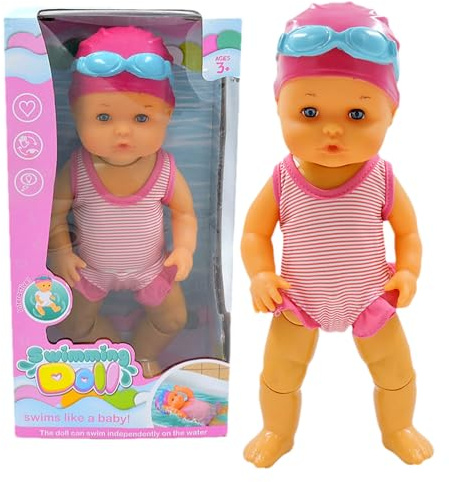 Schwimmschwimmpuppen für wasserdichte Schwimmschüsse |Schwimmbad Schwimmpuppe,Wasserdichte Kinderspielzeugschwimmerpuppe - Elektrische Schwimmpuppe, lustige und niedliche motorisierte Schwimmpuppe für