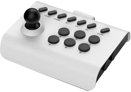 Genérico Juego de Arcade Universal Joystick controlador Para Switch Para PS4 Para PS3 último Pandora Box PC Para Android Para IOS el teléfono móvil (blanco negro)