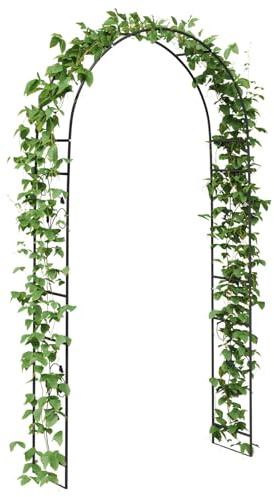 vidaXL Gartenbogen Schwarz 115 x 37 x 231 cm