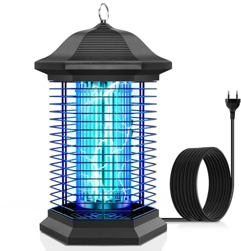 Lampada Antizanzare Elettrica 18W, Zanzariera Elettrica UVA 4400V, Impermeabile IPX4, Fino a 120 m², per Interni ed Esterni