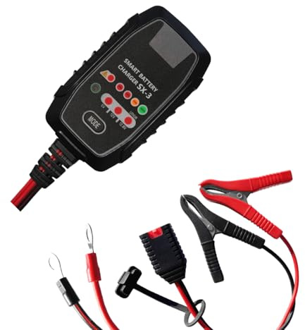Caricabatterie automatico SX-3, LiFePO4 12.8V da 2 a 15Ah 4 celle, piombo 6V 12V da 4 a 50Ah, batterie WET auto moto, GEL, AGM, MF, VRLA, funzione diagnosi, ripristino, carica e mantenimento