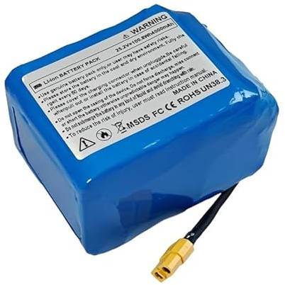Batteria litio ricambio 24 V 4000 mAh per hoverboard, monopattino elettrico autobilanciante con caricatore 29,4 V 2 A XT60+DC