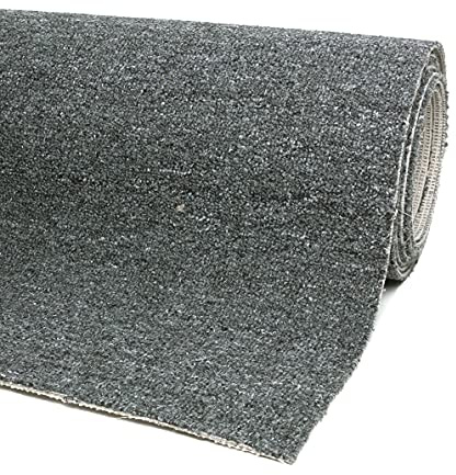 andiamo Teppichboden Henry - pflegeleicht und einfach zu verlegen - Auslegware Teppichboden - Meterware Bodenbelag in Schlingenstruktur mit Trittschalldämmung 400 x 550 cm Anthrazit
