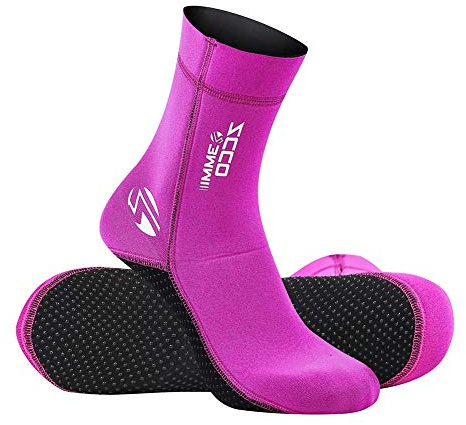 Skyone Neopren-Socken, Tauchsocken, Tauchsocken, Neoprenanzug, Flossen-Stiefel für Männer und Frauen, 3 mm, Thermosocken, flexibel (DE/NL/SE/PL, Alphanumerisch, XXS, Regular, Regular, 3mm Rosa)