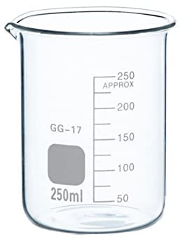 DADAKEWIN 250ml Glass Beaker with Clear Scale Mark Borosilicate Glass Heat Resistant Thickened Glass Low Form Lab Measuring Cup- Pack of 4 (Color : Clear, Size : 250ml)