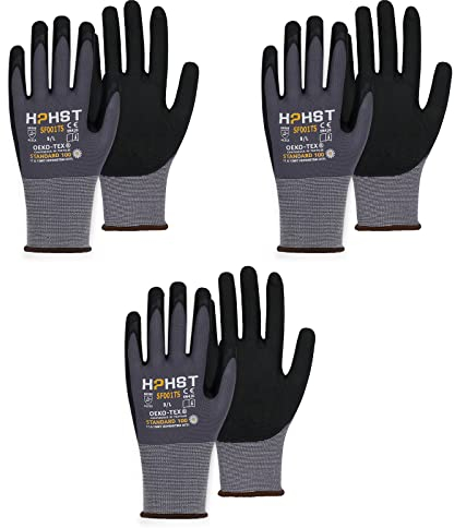 Arbeitshandschuhe - HPHST SF001TS Handschuhe 3 Paar Montagehandschuhe für Damen und Herren Gloves Ergonomisches Design Smart Touch Gartenhandschuhe Größe 10/XL