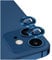 DIKKAR Protecteur D'objectif de Caméra pour iPhone 12/12Mini, Anti-Scratch HD Verre Trempé Alliage D'aluminium Anneau Métallique Cercle Film de Protection D'écran,Installation Facile (Bleu)