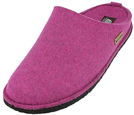 HAFLINGER Flair Soft Filzpantoffeln aus Wollfilz Hausschuh Maulbeere (101) Gr. 43