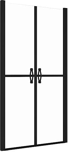 vidaXL Duschtür Moderne Handgriffe Nischentür Pendeltür Schwenktür Duschabtrennung Dusche Duschkabine Badezimmer Klar ESG (83-86) x190cm Aluminium
