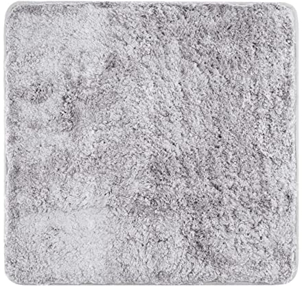 fluffy® WC-Vorleger für Wand-WCs mit Rutschfester Unterseite (50 x 50 cm, Grau)