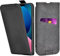 Adicase iPhone 13 Hülle Leder Tasche für iPhone 13 Handyhülle Flip Case Schutzhülle (Schwarz)