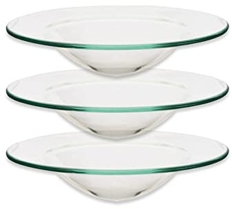 mtb more energy 3X Ersatz Duftlampenteller Universal - Glasteller Glasschale Durchmesser 11.5 cm - Duftlicht Aromalampe Teelichthalter Deko