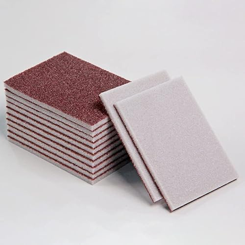 FOUTP Estropajo Magico Esponja de Esmerilado Multiusos Mágicas de Limpieza Esponja Emery Esponja de Limpieza para Cocina Fontanería Pulido de Metales Herramienta de Limpieza 10 Piezas
