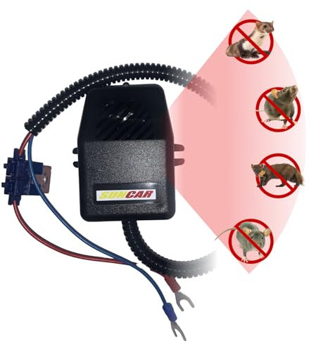 Ultraschall Nagervertreiber für das Auto | Antimarden | Mega leise | Hohe Effizienz | Single | Vertreibt Marder, Ratten und Mäuse | Für Personenkraftwagen