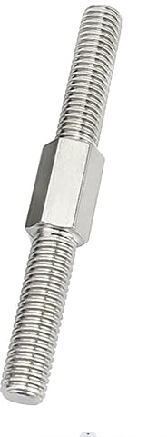 SLOYCA 2 Stück M6 Links- und Rechtsgewinde Doppelende Gewindestange M6 M8 Positives und Negatives Gewinde Bar Stehbolzen Schraube 304 Edelstahl (Color : M6x90mm-2pcs)