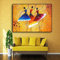 LINKGIN Home Mujer africana Bailarina vintage Chica Flor Pintura al óleo sobre lienzo Arte de pared Cuadros de lienzo para niños Decoración de la habitación 30x45cm sin marco