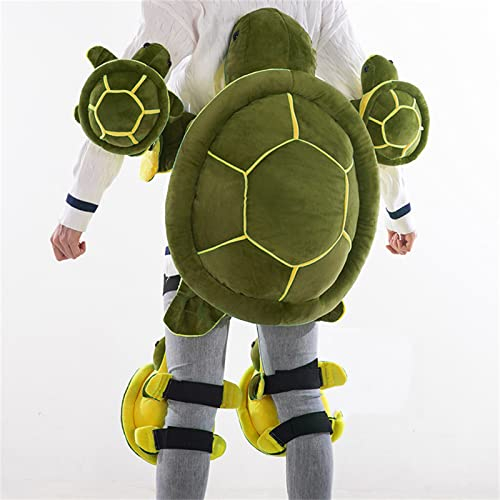 Schildkröten-Hüftpolster, Schildkröten-Kissen, Hüft-Po-Steißbein-Schutz, niedliches Schildkröten-Kissen, Knieausrüstung, stoßfest, für Skifahren, Skaten, Snowboard, , Fußball (Rücken, One Size)