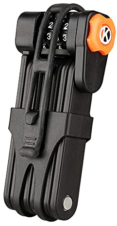 Antivol De Vélo Pliable en Acier - 85 Cm, Noir, Avec Support - Pour Vélos De Course, Moto, Scooter - Antivol à Nombre
